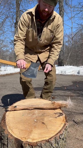 Axe vs. Leg Always respect the tool you’re using! And be stay safe out there. 🤗 | Jake Fischer