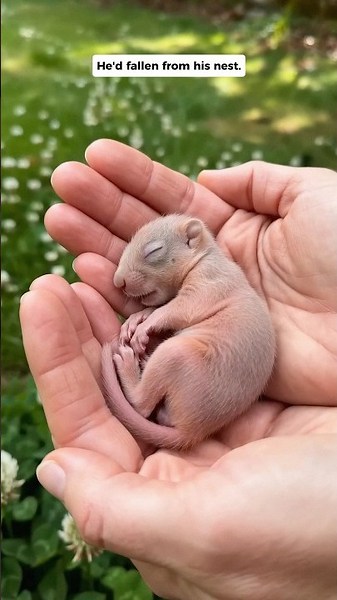 I Found a Baby Squirrel Fallen From His Nest 🐿️