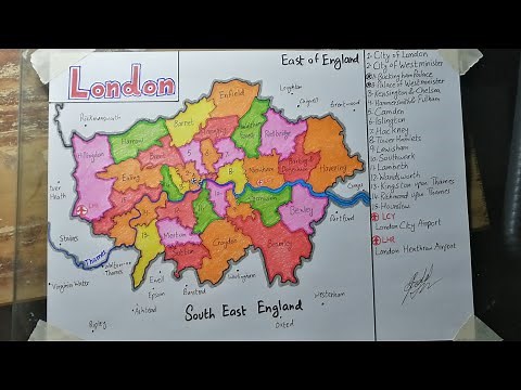 How to draw London map easy SAAD