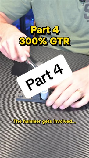 Had to bring out the hammer in part 4 of the 300% scale GTR 😅 didn’t feel like reprinting the 3 barrels so I just convinced them to go where they needed to. #3dprinting #fyp #series #automotive #carsoftiktok