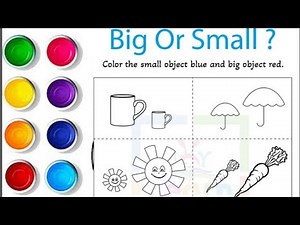 Learn big and small objects for kids ||big and small objects concept learning