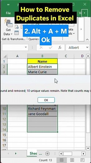 How to Remove Duplicate in Excel | #excel #exceltips #exceltutorial #ytshorts