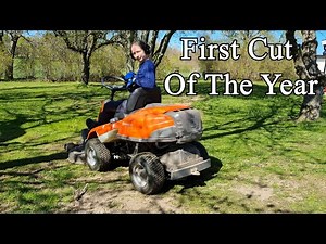 First lawn mowing of the year with our husqvarna R 216 AWD