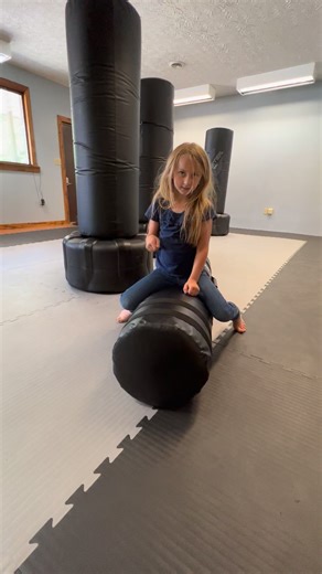 She was so little. Tough girl fuss practicing her ground and pound. | Derek Barbee