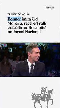 A despedida de Bonner no JN e a passagem de bastão para César Tralli