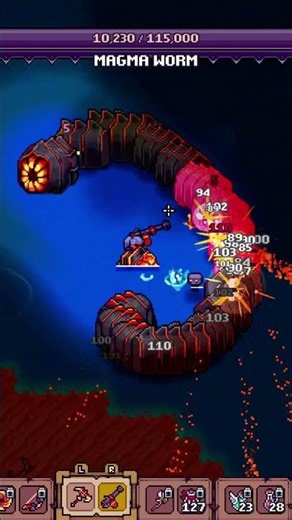 Magma Worm Decimated with Fire! #tinkerlands #gaming #openworldgame