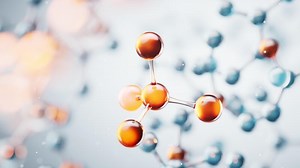 Transparent molecule background, 3d rendering.