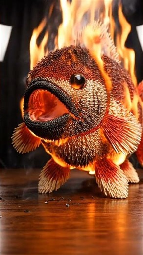 What Happens When Fire Touches This Fish? 🐟🔥 (Shocking Result) #foryou #fish