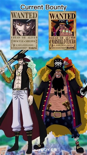 Mihawk Vs Blackbeard Bounty Evolution in OnePiece|| #shorts #onepiece #edit #anime #luffy #trending