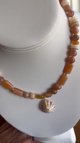 Sand and Seashell Necklace - Etsy