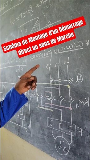 Direct starting diagram of a three-phase asynchronous motor in one direction of operation