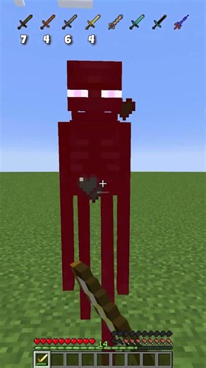 Swiping Mob Swords vs Quantity Speed Test #shorts #meme #minecraft