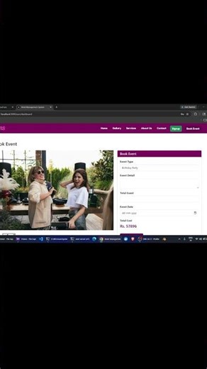 Show total events on dashboard, #codeartisanlab #django #hotelmanagementsoftware #programming