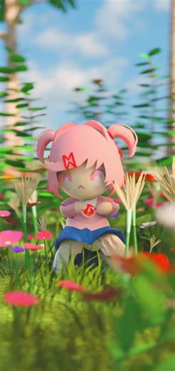 Natsuki Plush Animation Ideas with Blender