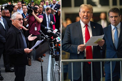 Robert De Niro headlines bizarre Biden campaign presser outside Trump trial: ‘You’re a f–king idiot’