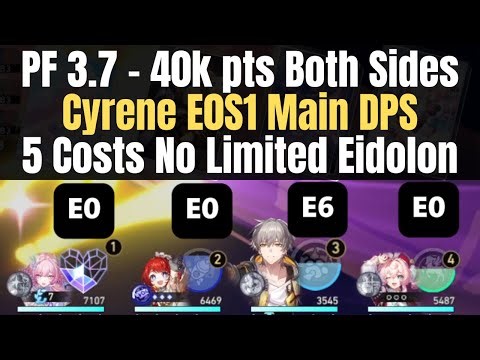 HSR PF 3.7 - Cyrene e0s1 Main DPS 40k Pts Both Sides - 5 Costs Team