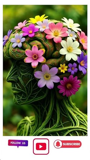 AI Flower Brain Cinematic 🧠 | When Thoughts Become Flowers