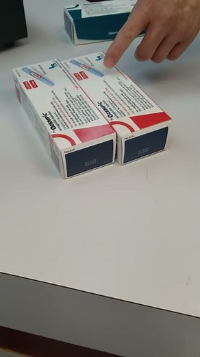 Pharmacy explaining dosage for Ozempic
