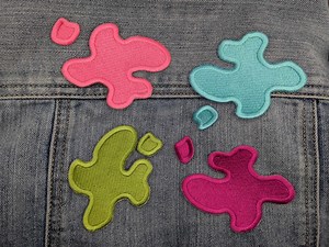 Paint Splatter Embroidered Patches Goo, Slime or Paint Splatter Sew Onto Hats, Bags, Jackets and Clothing - Etsy