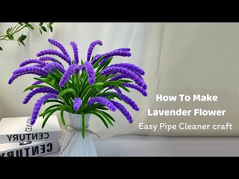 DIY Lavender Flower | how to make lavender flowers with pipe cleaners easily | pipe cleaner tutorial
