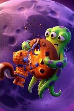 The Biggest GLOWING Cookie in Space! 🍪✨ Squirrel vs. Alien #dreambig #funnycartoon #kidsvideo