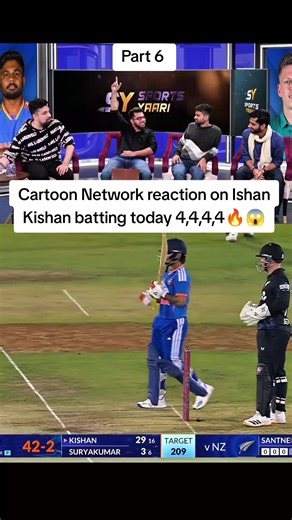 Part 6 | Cartoon Network reaction on Ishan Kishan Wonderful batting in today match 🔥 | India vs New Zealand 2nd T20 2nd innings #cricket #cricketlover #trending #viral #fyp