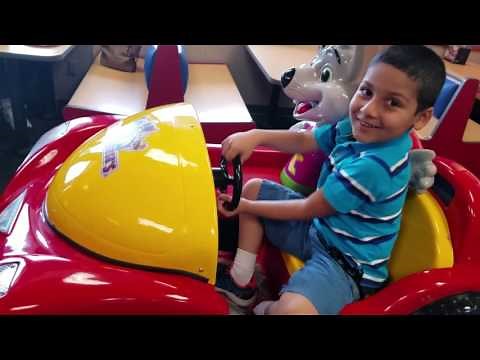 Chuck E Cheese Car Ride indoor games kids and family fun