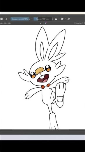 Rysuję Scorebunny #art #pokemon #scorebunny #drawing #artprocess