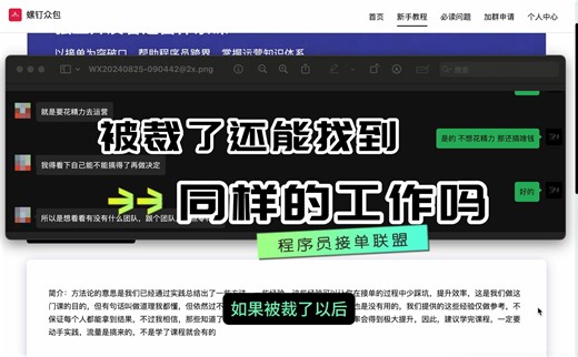 新手程序员如何接单？新手程序员如何找靠谱的接单渠道？程序员如何搞副业做软件开发兼职赚钱？牛马程序员接单记：灵魂拷问，被裁了以后还能找到同样的工作吗？