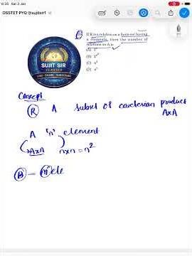 Number of Relations on a Set with 'n' Elements? | OSSTET Math Q98 #shorts #osstet #maths #exam #pyq