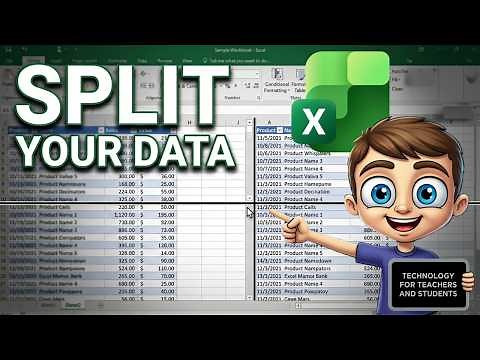 Excel Tutorial - Using the Split Option to See Your Data