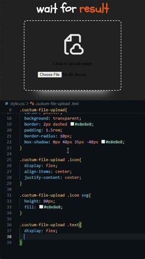 📁 File Upload Layout Design #webdevelopment #html #css #shorts