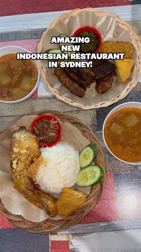 NEW Indonesian restaurant in Sydney! 🇮🇩 Just opened in November 2025, this venue offers delicious, authentic and well-priced Indonesian food 👌 Lunchtime: Ready-to-eat sides with rice and a few made-to-order dishes are available For dinner, the menu is extensive. More variety of made-to-order dishes (most are $20 and under). The mix and match sides with rice is a perfect option if you’re in a hurry (work lunch). They’re delicious, authentic and they give sambal too! $19 and under. Our current 