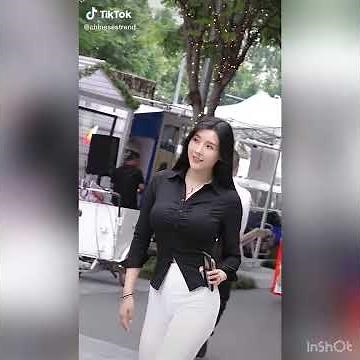 Sexy busty Chinese street fashion tik tok compilation
