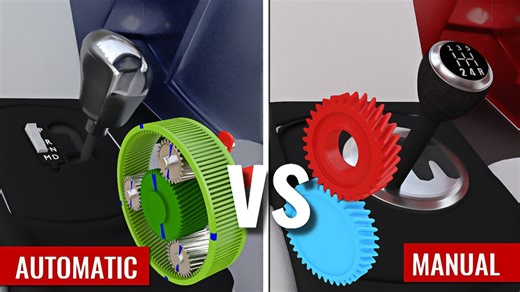 Automatic versus manual transmission.