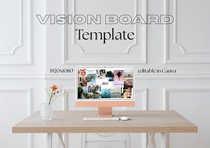Vision Board Canva Template Bundle | 6 Editable Templates for Goals & Manifestation | Digital and Printable Bundle - Etsy