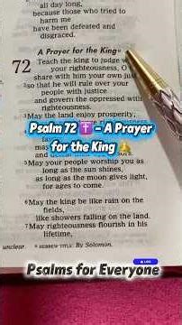 Psalm 72 ✝️ - A Prayer for the King 👑 #psalm72 #dailypsalm #holybible #holyspirit #godcoversyou