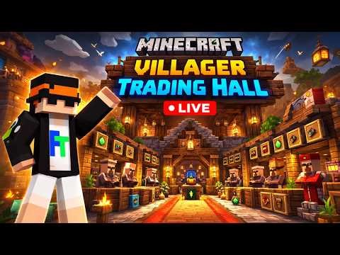 MAKING TRADING HALL👀 | PUBLIC SMP 24/7 | JAVA + BEDROCK | FREE JOIN 🔥 #minecraft #smp