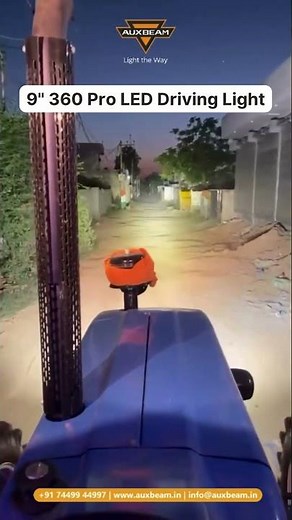 Front LED Light on Tractor | 9 Inch 360 Pro LED Driving Light Installation | Auxbeam #agriculture