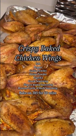 The Perfect Crispy Oven Baked Chicken Wings
