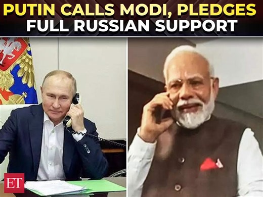 Pahalgam attack: Putin dials PM Modi, says Russia fully backs India's fight against terrorism