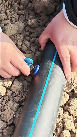 Mini Valve and Cylindrical Drip Tube Installation on HDPE Pipe | Fast Field Demo