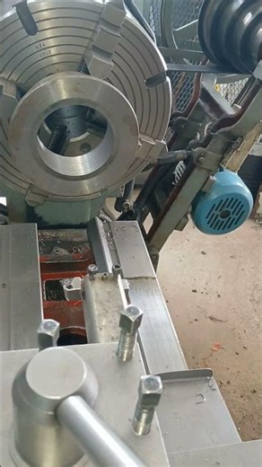 A internal thread cutting I small bar #shorts #lathemachine #threading #trendingshorts #skills #diy