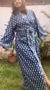 Indigo Cotton Kimono Robes for Women Indian Dressing Gown Unisex Blockprint Beach Cover Ups Bridesmaid Gifts - Etsy