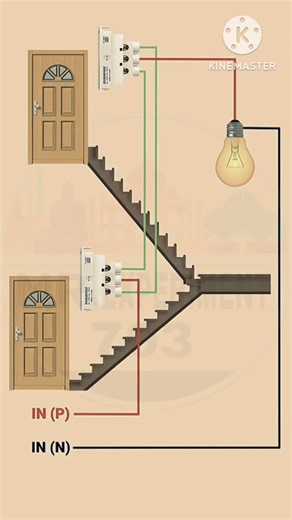 Two' Way Switch connection circuit diagram 😲😱😲😱#shortsfeed #trending #viralvideo #shorts