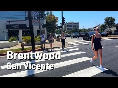 LOS ANGELES Brentwood 🇺🇸 Walking Tour 2023