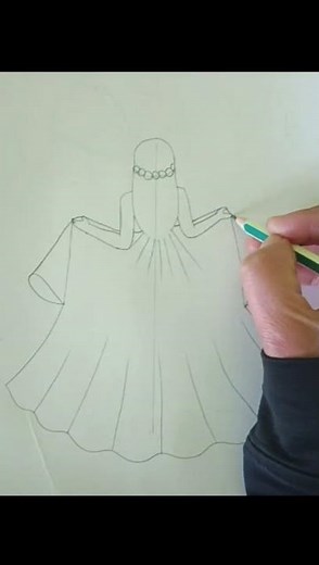 Girl drawing easy / very beautiful girl dress drawing / Girl drawing for beginners @drawwithpinki