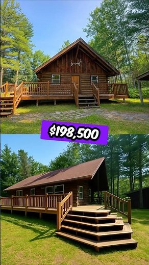 Michigan Log Cabin For Sale | 7.55 Acres | $198,500