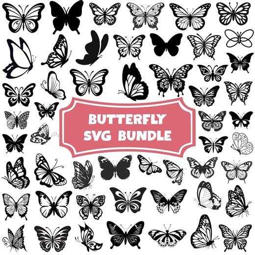 Butterfly SVG Bundle, Cricut, Silhouette, PNG, AI (digital Download) - Etsy