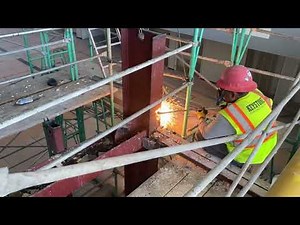 Cut Steel I Beam Using Oxy-Acetylene Torch
